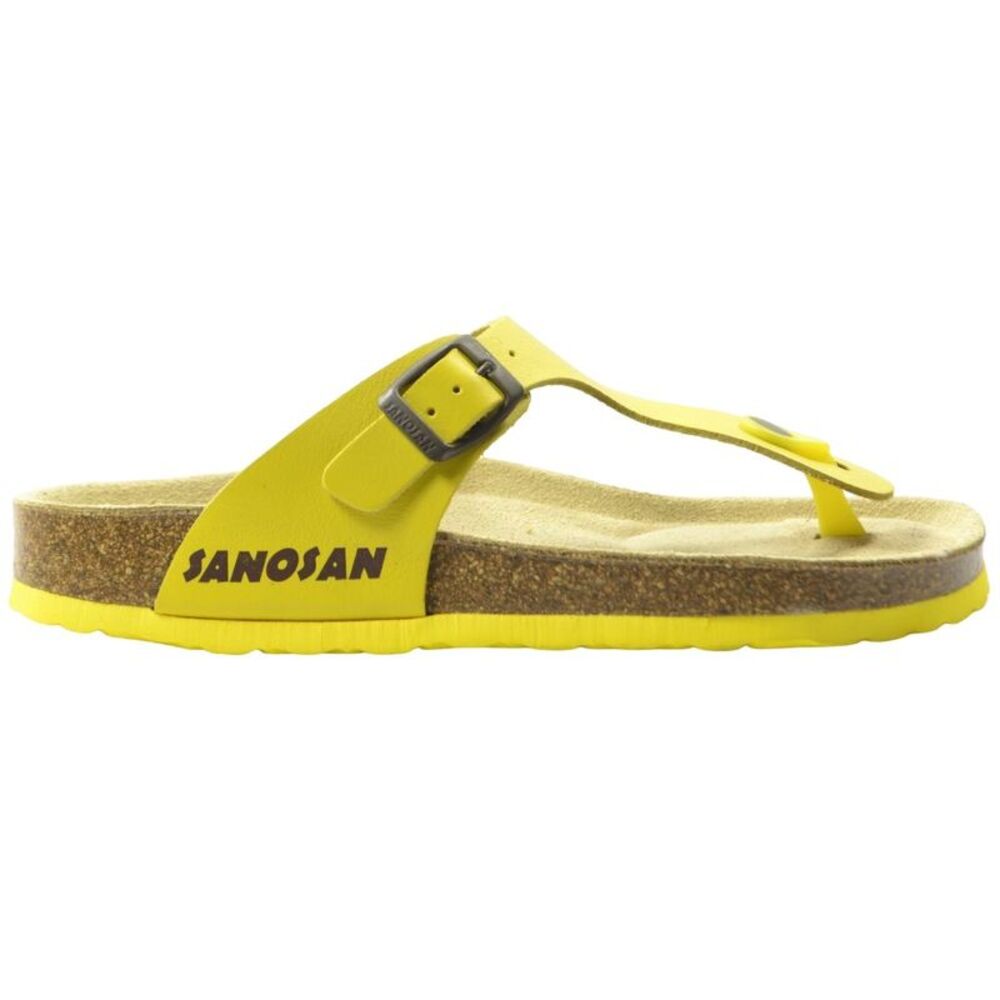 Sanosan Womens/Ladies Geneve Leather Flip Flops / Yellow
